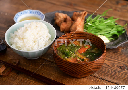 一汁一菜 唐揚げ 124480077