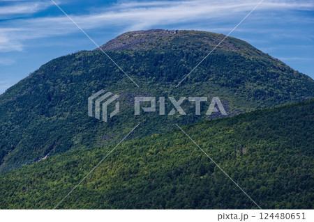晩夏の北八ヶ岳・双子山から見る蓼科山 124480651