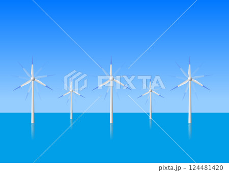 洋上風力発電 124481420