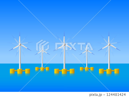 浮体式洋上風力発電 124481424