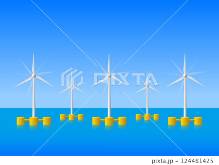 浮体式洋上風力発電 124481425