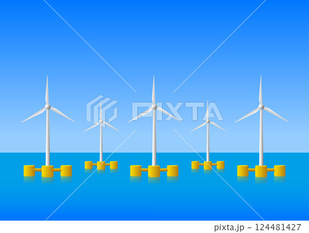 浮体式洋上風力発電 124481427