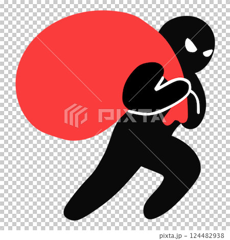 小偷的輪廓向量象形圖 小偷的輪廓向量象形圖 124482938