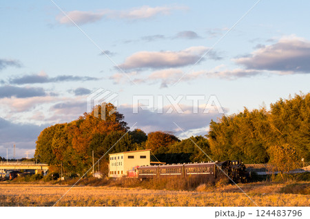 【真岡線】真岡駅へ回送されるSLもおか 【真岡線】真岡駅へ回送されるSLもおか 124483796