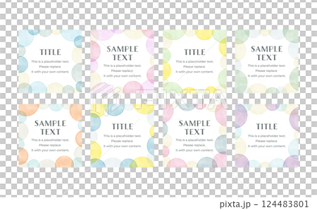 Vector watercolor style square frame set 124483801