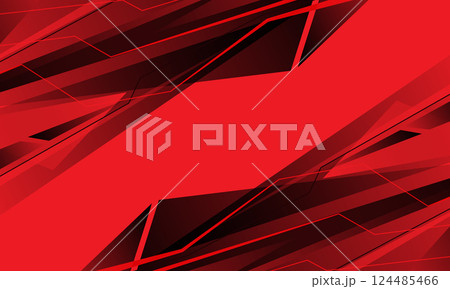 Abstract black geometric on red design modern futuristic technology background vector Abstract black geometric on red design modern futuristic technology background vector 124485466