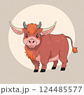 牛のロゴデザイン 124485577