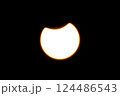 Partial solar eclipse. Eclipse seen from Spain, visible thanks to the country's clear skies. Eclipse of 2025. 124486543