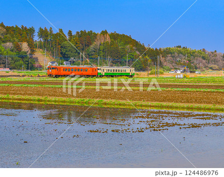 春の小湊鉄道上総川間駅の風景 124486976