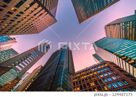 日本の東京都市景観 大手町の摩天楼などを望む=3月21日 日本の東京都市景観 大手町の摩天楼などを望む=3月21日 124487175