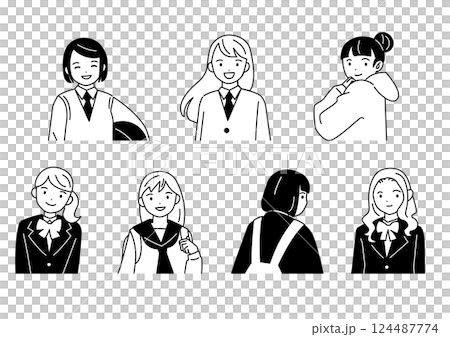 各式女學生上身套裝 124487774