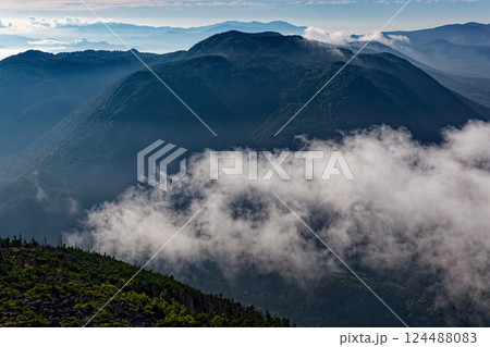 八ヶ岳連峰・蓼科山から見る北横岳と奥秩父 124488083