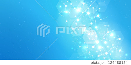 Abstract medical background. Science concept, DNA background, molecule pattern. 124488124