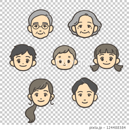 Three generations family icon Three generations family icon 124488384