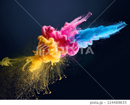 カラフルな絵の具 カラフルな絵の具 124489635