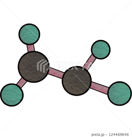 The illustration of a chemical bonding The illustration of a chemical bonding 124489648