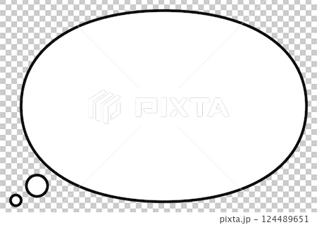 Simple oval speech bubble (white background) Simple oval speech bubble (white background) 124489651