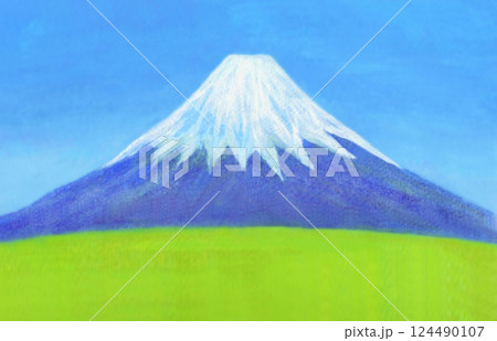 富士の裾野の草原 124490107