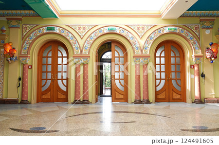 Kyiv, Ukraine September 1, 2023: Interior of the Kyiv State Puppet Theater in the city of Kyiv 124491605