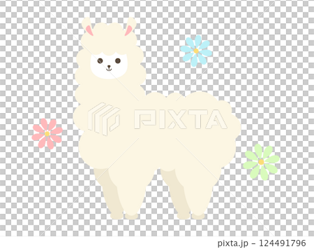 可愛悠閒的羊駝 124491796