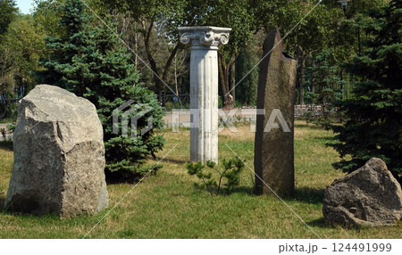Stone garden in Kiev park 124491999