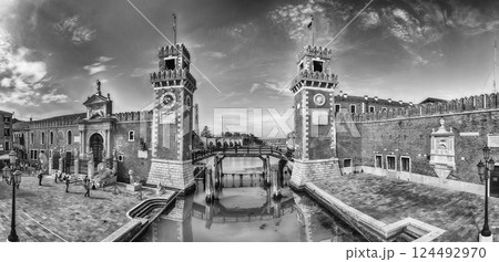 The scenic entrance to the Venetian Arsenal, Venice, Italy The scenic entrance to the Venetian Arsenal, Venice, Italy 124492970