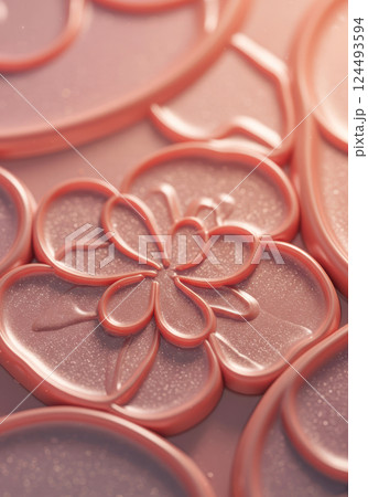 エンボス加工のロマンティックなバラ模様(AI生成画像) エンボス加工のロマンティックなバラ模様(AI生成画像) 124493594