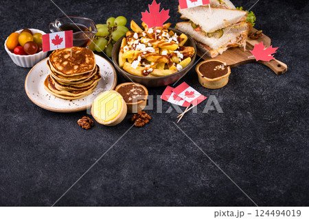 Canada Day traditional food concept. Canada Day traditional food concept. 124494019