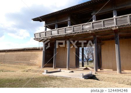 志波城古代公園跡坂上田村麻呂が桓武天皇の名により造った東北地方蝦夷を治めるための軍事と行政の為の役所 124494246