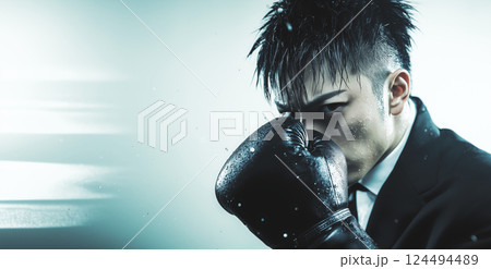 戦いの準備を整えるビジネスリーダーの勇姿 戦いの準備を整えるビジネスリーダーの勇姿 124494489