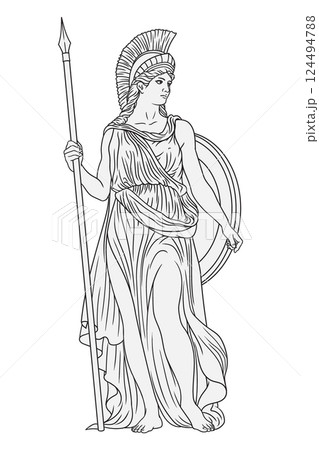 Vector Greek women. 124494788