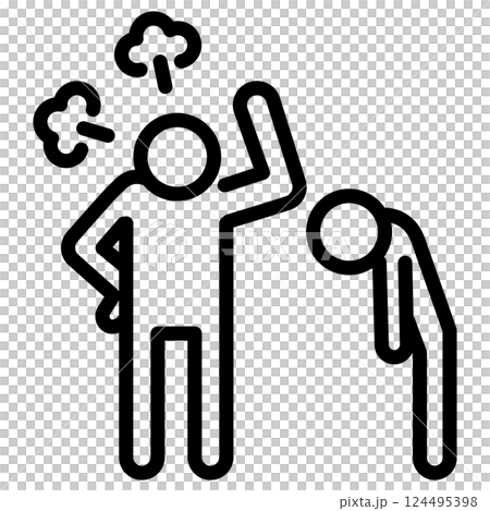 Easy to use black pictogram Power harassment Easy to use black pictogram Power harassment 124495398