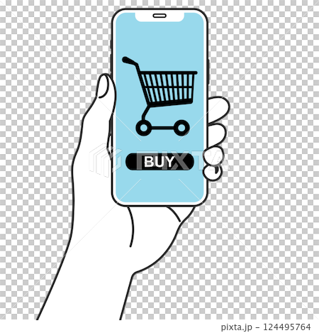 用智能手機進行無現金支付的插圖 用智能手機進行無現金支付的插圖 124495764