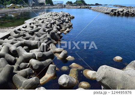 海岸の波消しブロック 124495976