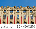 Art Nouveau Facade in Riga, Latvia 124496150