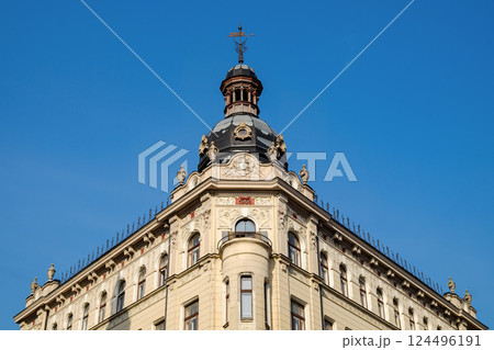 Eclectic Historic Building with Baroque Dome in Riga 124496191
