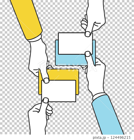 名刺を持つ手のイラスト 124496215