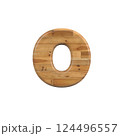 Wood letter O - Small 3d pine font - Suitable for Decoration, nature or wood related subjects 124496557