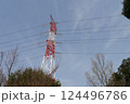 発電所から各家庭へ、電気を送る鉄塔は今日も日本を支えている。 124496786