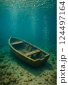 水中に沈んでいる船 124497164