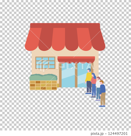 商店排隊 商店排隊 124497201