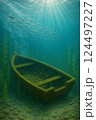 水中に沈んでいる船 124497227