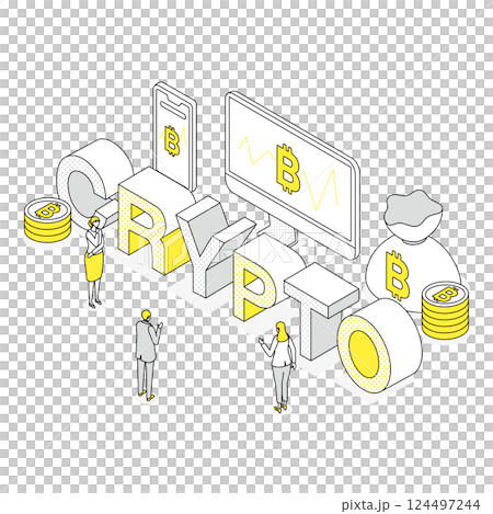 仮想通貨・クリプトのイラスト 124497244