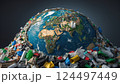 Artistic Earth Representation with Waste and Pollution Elements 124497449