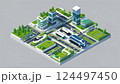 Futuristic Isometric 3D Urban Illustration 124497450