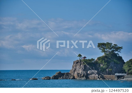 高知県の桂浜の景色 124497520