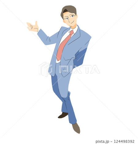 立ち姿のビジネスマン 124498392