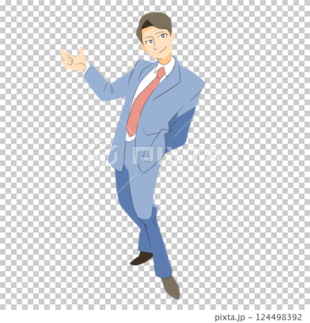 立ち姿のビジネスマン 124498392
