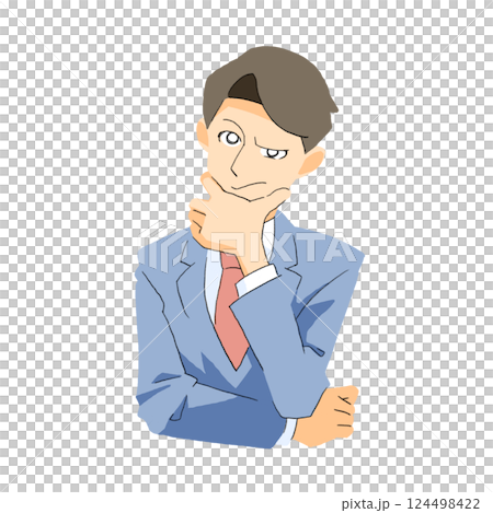 Illustration of a thinking businessman Illustration of a thinking businessman 124498422