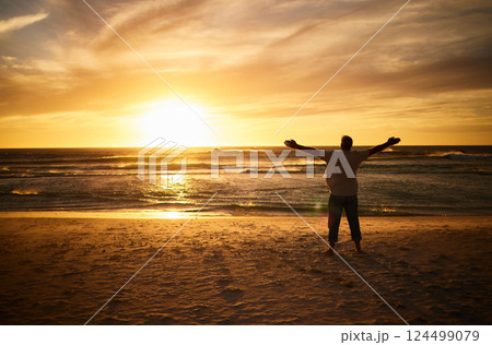 Freedom, beach and man silhouette celebration at sunset, happy and success in nature. Motivation, health, and energy challenge winner by a guy shadow cheering and express victory, happiness and joy Freedom, beach and man silhouette celebration at sunset, happy and success in nature. Motivation, health, and energy challenge winner by a guy shadow cheering and express victory, happiness and joy 124499079